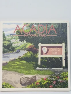 Acadia National Park Sign Coaster