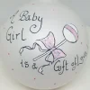 Baby Girl Gift Of Love Painted Heartfelt Glass Ornament