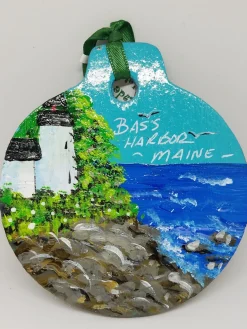 Bass Harbor Lighthouse Acadia Painted Wood