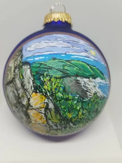 Beehive Acadia Trail Glass Ornament