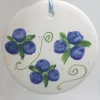 Blueberry Ceramic Flat Disc Ornament
