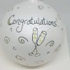 Congratulations Champagne Flutes Gold Painted Heartfelt Glass Ornament