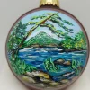 Eagle Lake Acadia Glass Ornament