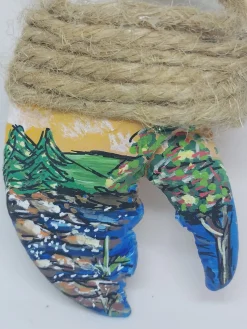 Eagle Lake Acadia Painted Lobster Claw Ornament