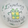 Expecting Precious Gift Baby Painted Heartfelt Glass Ornament