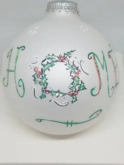 Home Painted Heartfelt Glass Ornament