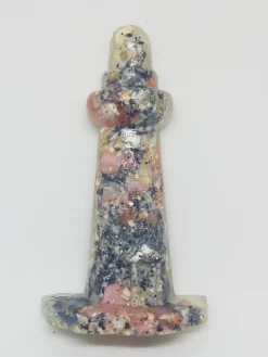 Lighthouse Crushed Mussel And Lobster Shell Ornament