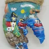 Lighthouse With Lobster Boats And Blue Sky Lobster Claw Ornament