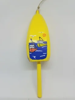 Lobster Boats On Yellow Buoy Ornament