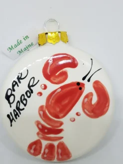 Lobster On Ceramic Round Ornament