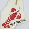 Lobster On Maine State Ceramic Ornament