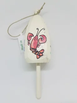 Lobster On White Buoy Ornament