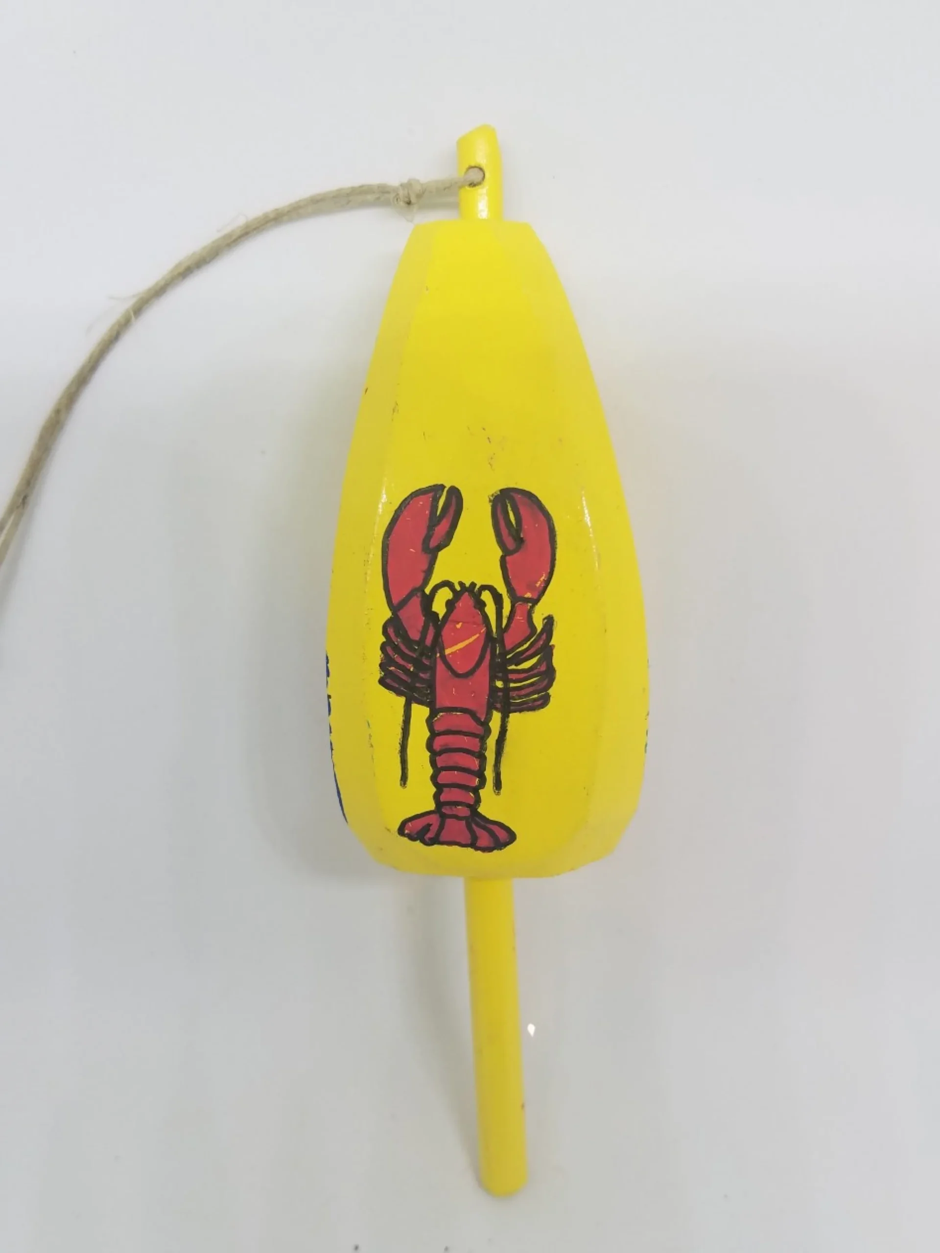 Lobster On Yellow Buoy Ornament