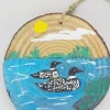 Loons Swimming In Pond Wood Ornament