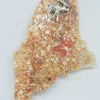 Maine State With Crushed Lobster Shell Ornament