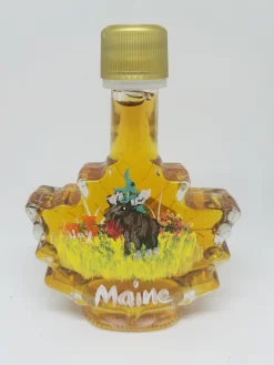 Maple Syrup With Moose Painted Glass 1.7 Oz