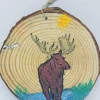 Moose In Clearing Wood Ornament