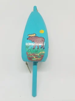 Moose On Blue Buoy Ornament