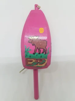 Moose On Pink Buoy Ornament