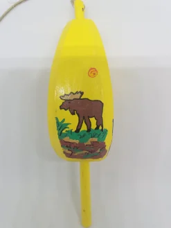 Moose On Yellow Buoy Ornament