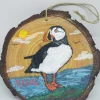 Puffin On Coast Wood Ornament