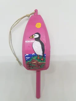 Puffin On Pink Buoy Ornament