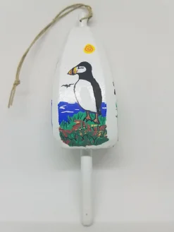 Puffin On White Buoy Ornament