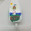 Red And White Striped Lighthouse On White Buoy Ornament