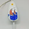 Sailboats On White Buoy Ornament
