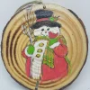 Snowman On Wood Ornament